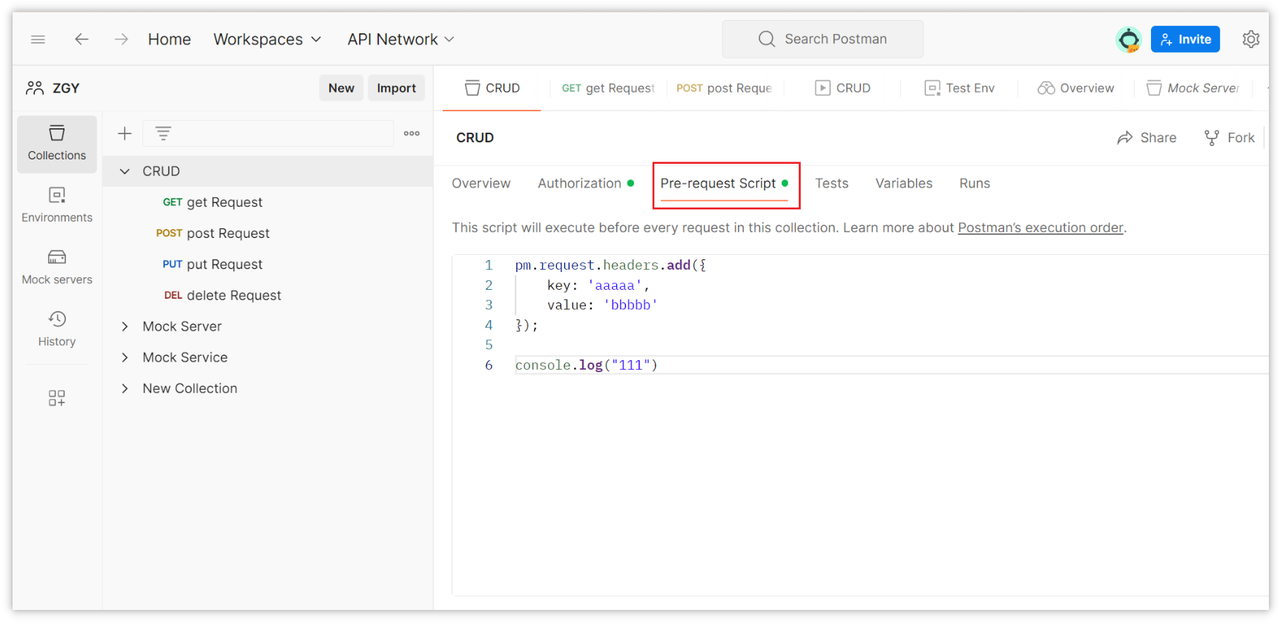 set global request header information in Postman
