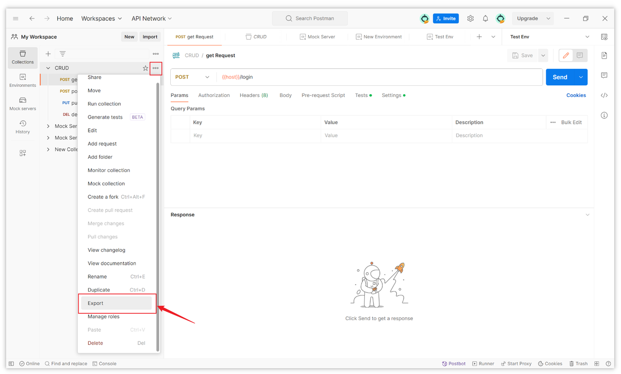 Exporting a Single Collection in postman