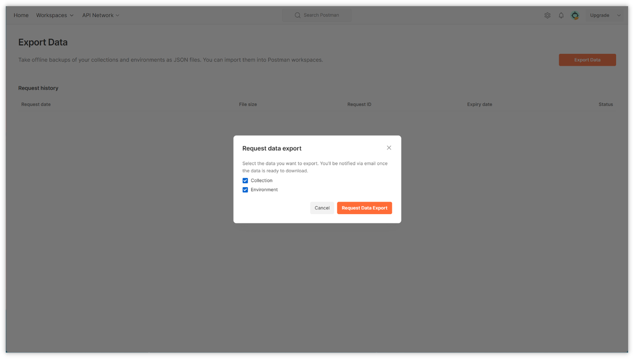 Exporting All Collections in postman
