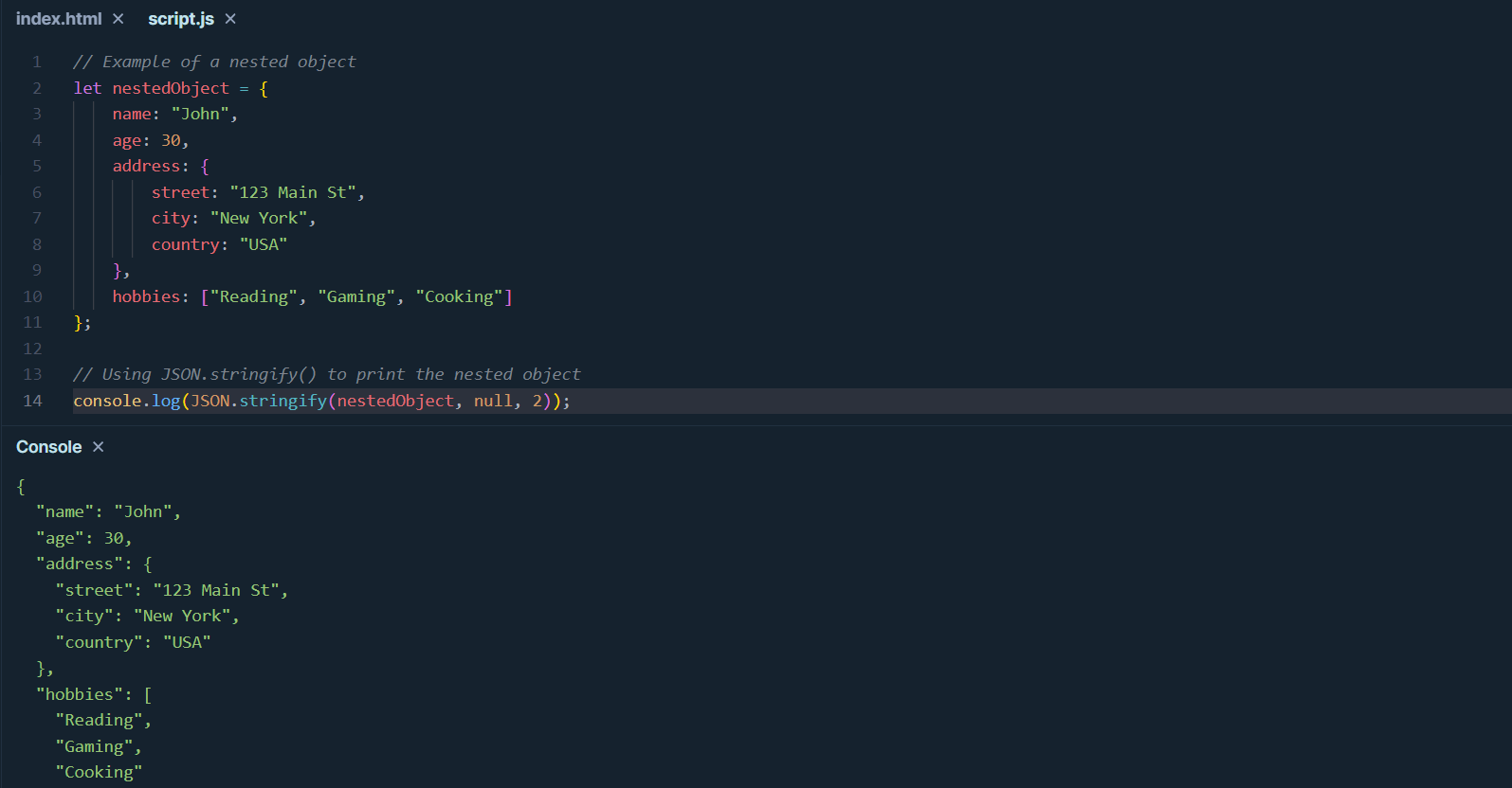 Using the JSON.stringify() Method