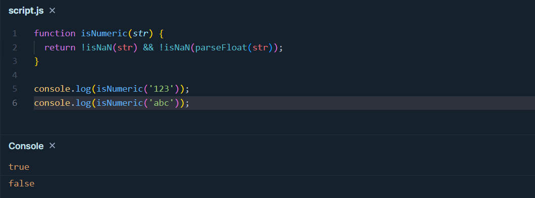 Check if a String is a Number in JavaScript - isNaN()