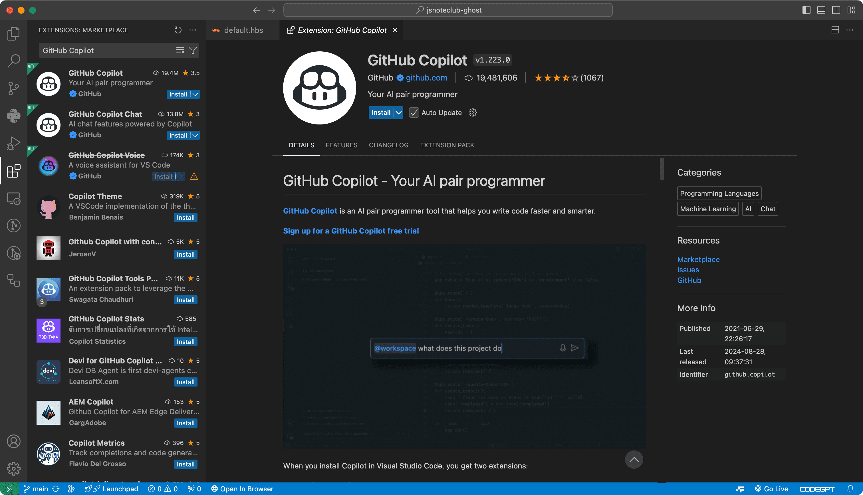 AI Programming Plugins for VSCode GitHub Copilot