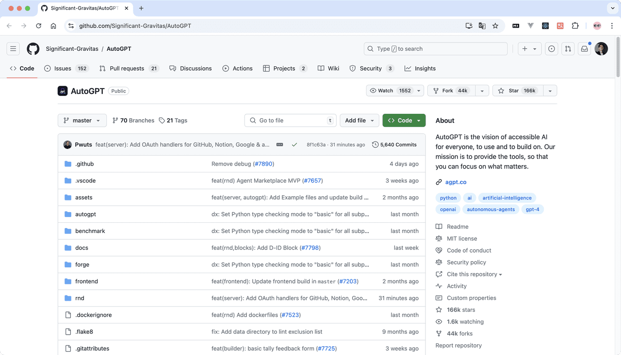 AI Agent Tools AutoGPT