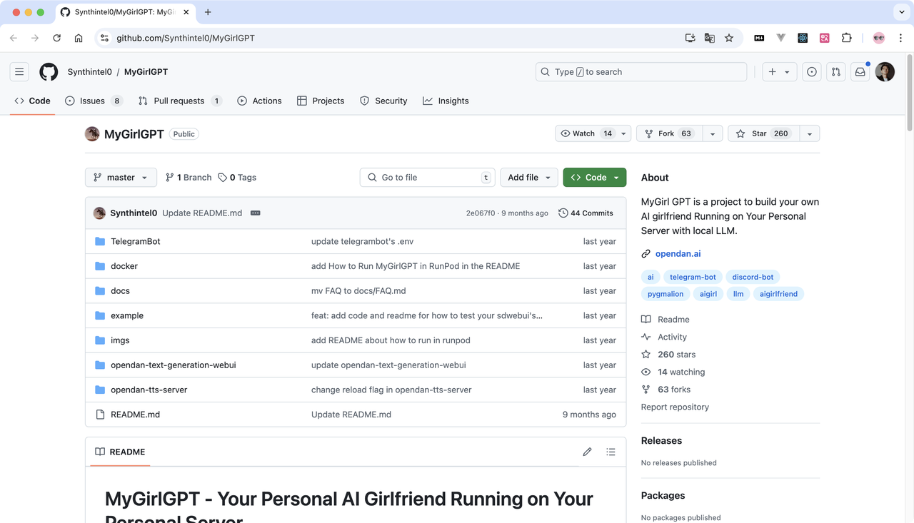 GitHub Open-Source AI Girlfriend Projects