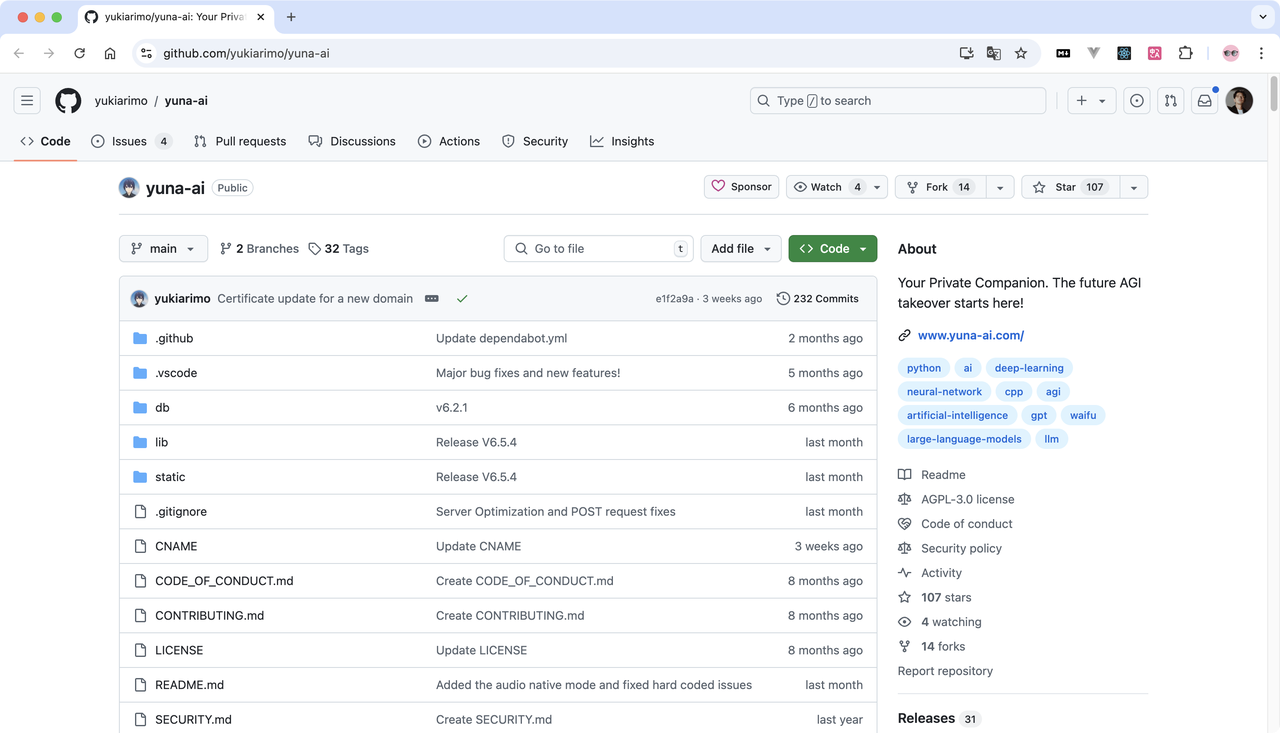 GitHub Open-Source AI Girlfriend Projects